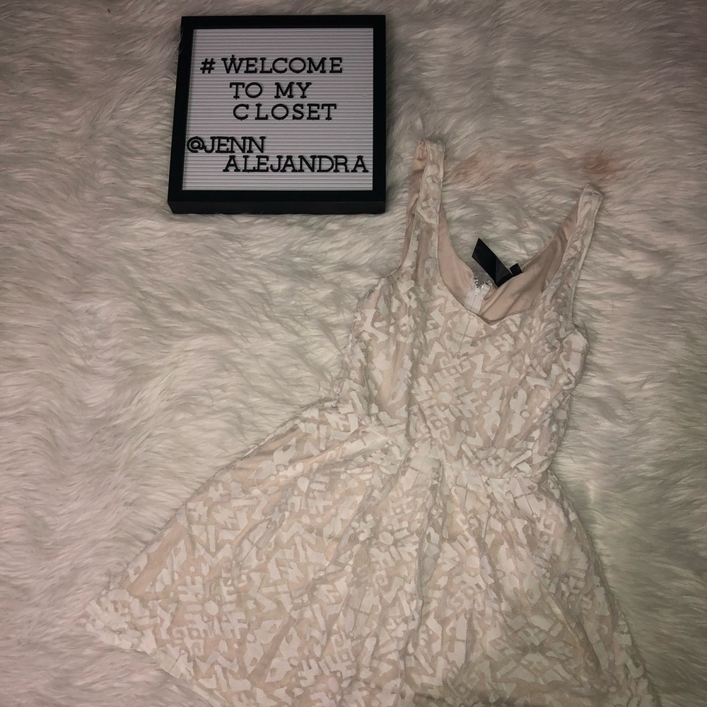 White lace floral dress